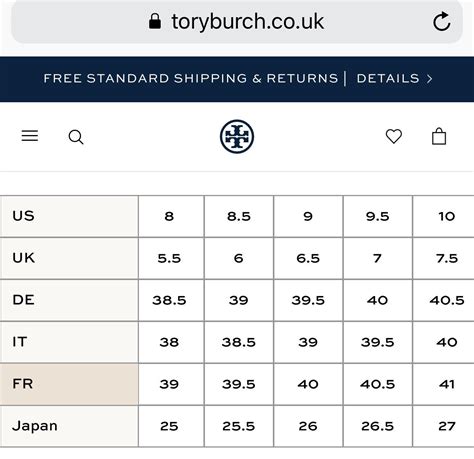 fake tory burch shoes|Tory Burch shoe size chart.